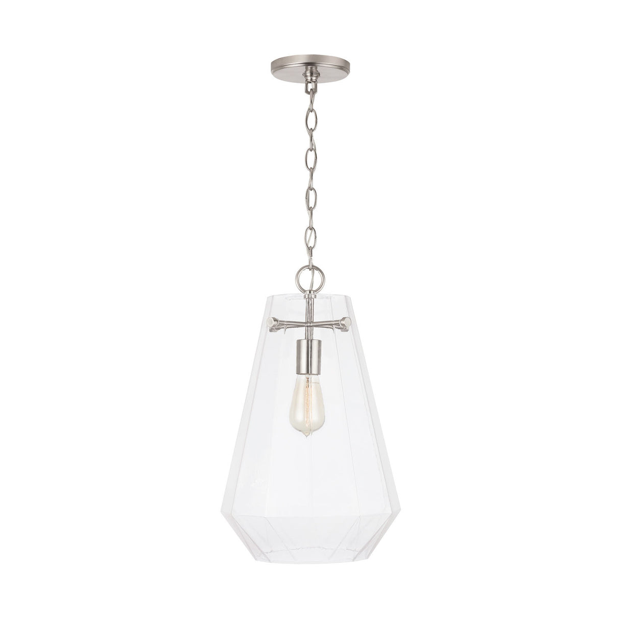Delmar Pendant 11", Brushed Nickel
