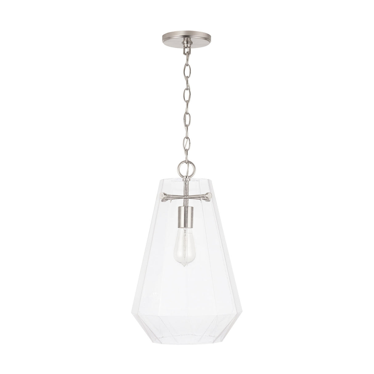 Delmar Pendant 11", Brushed Nickel