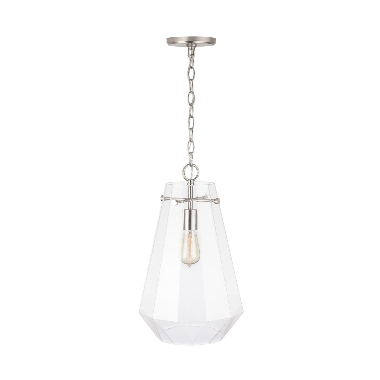 Delmar Pendant 11", Brushed Nickel