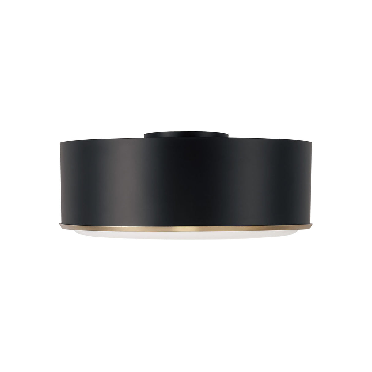Adler Flush Mount 16", Black and Matte Brass