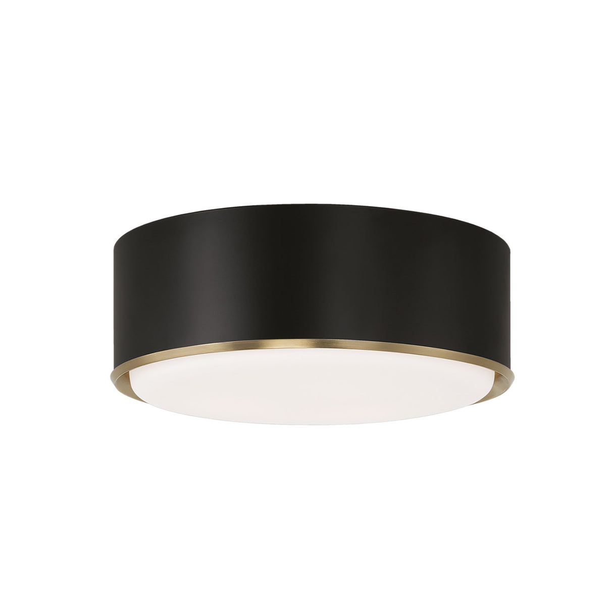 Adler Flush Mount 16", Black and Matte Brass
