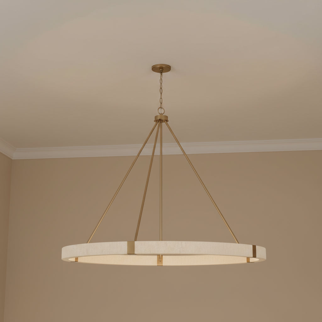 Saltair Ring Chandelier 48" for Transitional home with Beige Walls