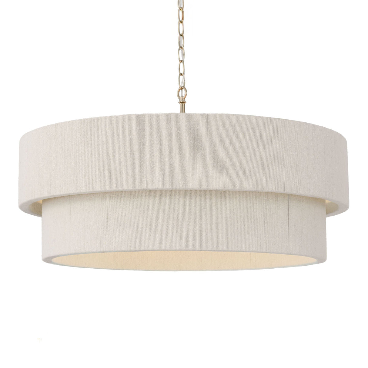 Saltair Chandelier 30", Matte Brass with Natural Rope