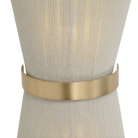 Beacon 2 Light Wall Sconce 16", Patina Brass with Natural Rope