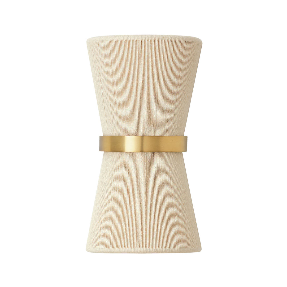 Beacon 2 Light Wall Sconce 16", Patina Brass with Natural Rope