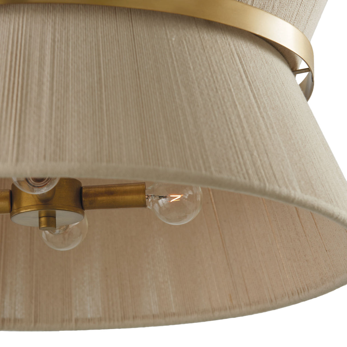 Beacon Pendant 24", Patina Brass with Natural Rope