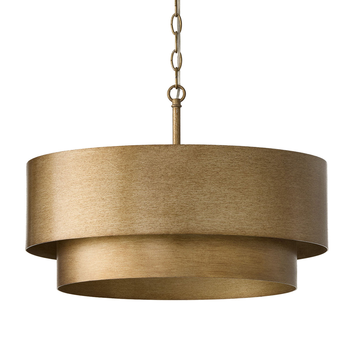 Reed Chandelier 21", Textured Brushed Brass