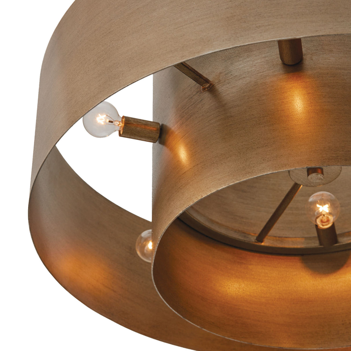 Reed Chandelier 30", Textured Brushed Brass