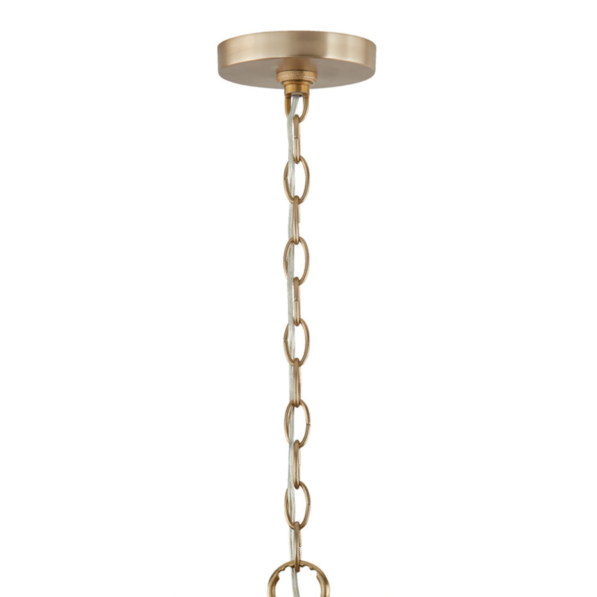 Leery Pendant 20", Whitewash and Matte Brass