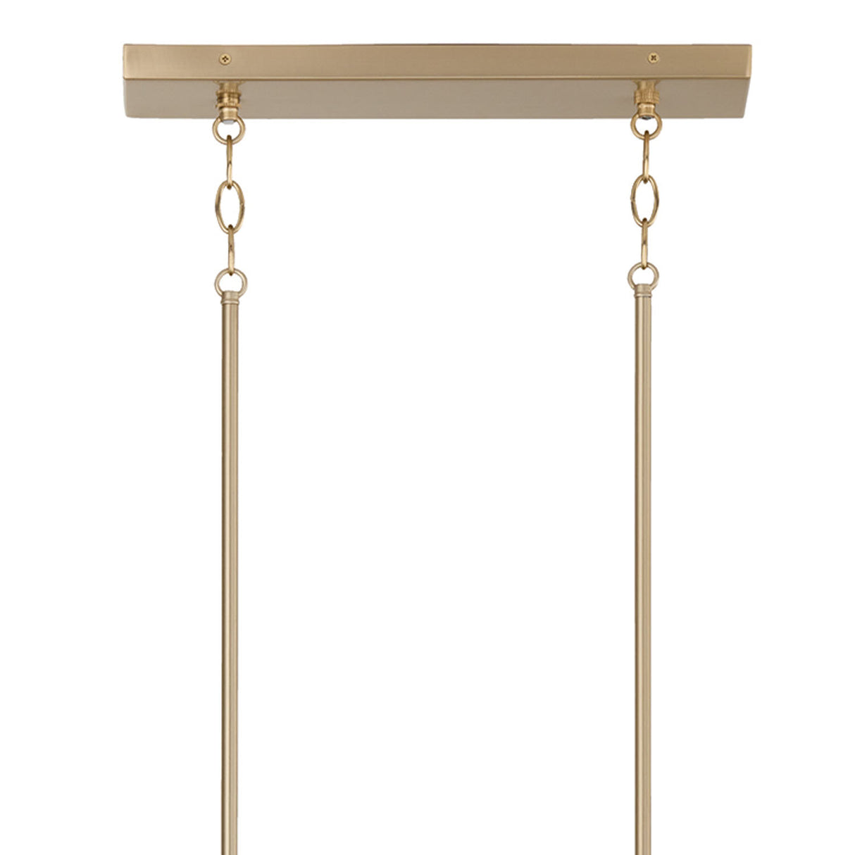 Leery Linear Chandelier 44", Whitewash and Matte Brass