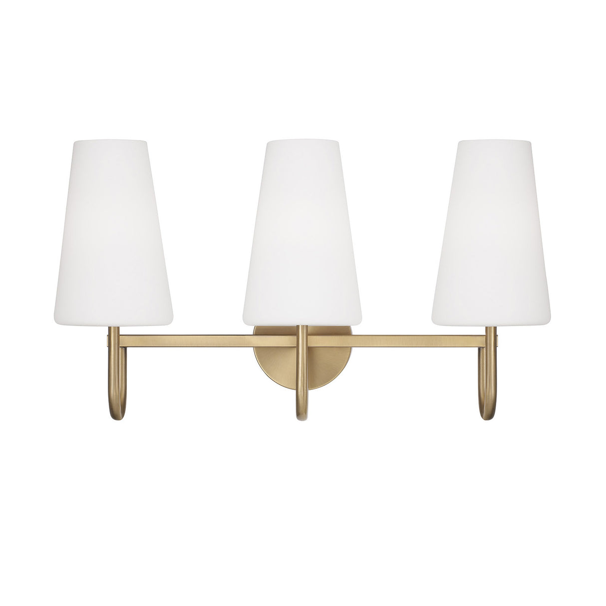 Viola 3 Light Vanity, Aged Brass