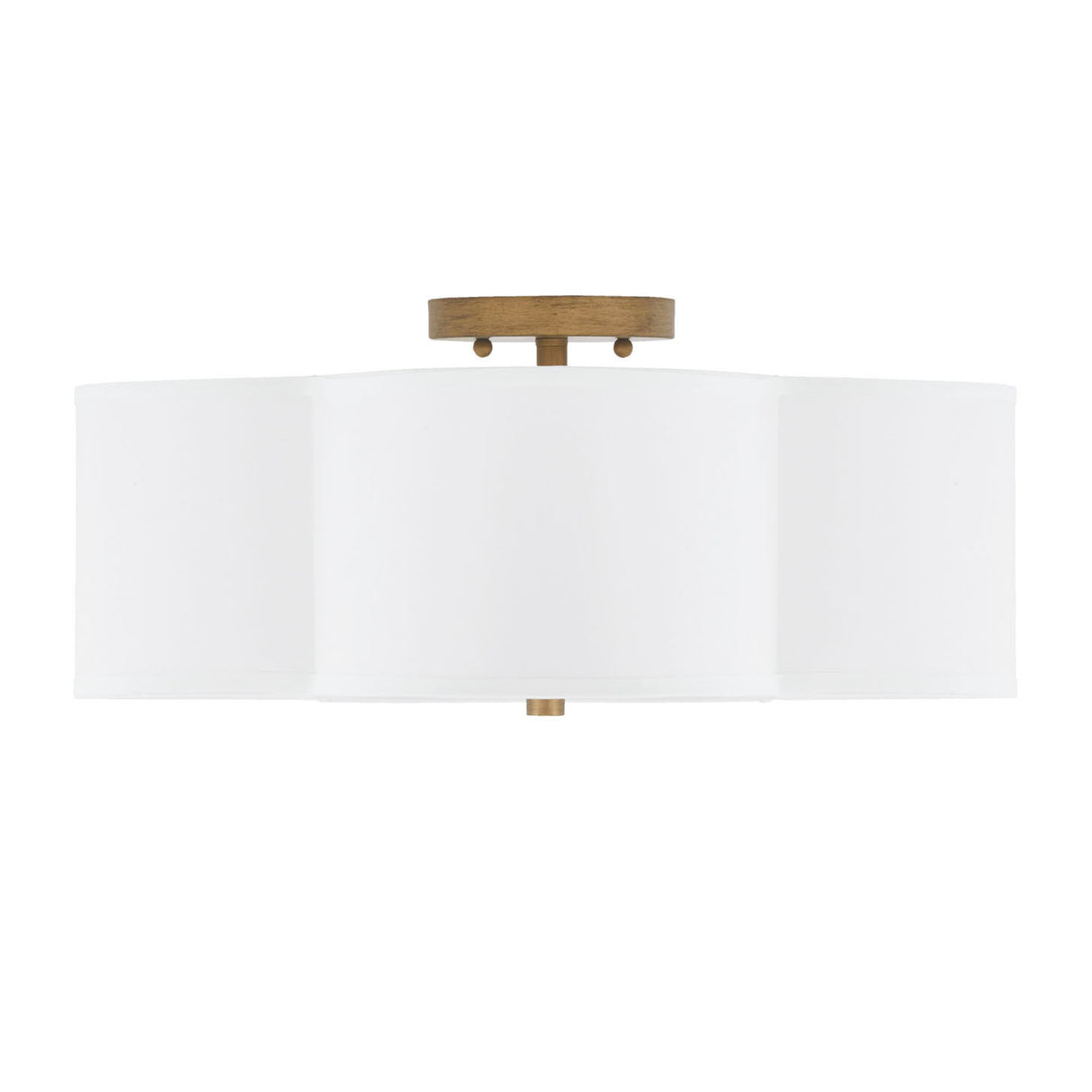 Orla Semi-Flush 18", Brushed Gold