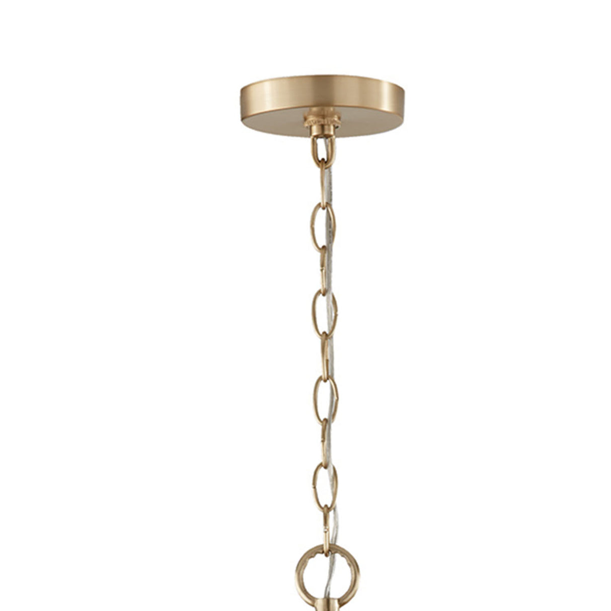 Maren 6 Light Chandelier 31", Whitewash and Matte Brass