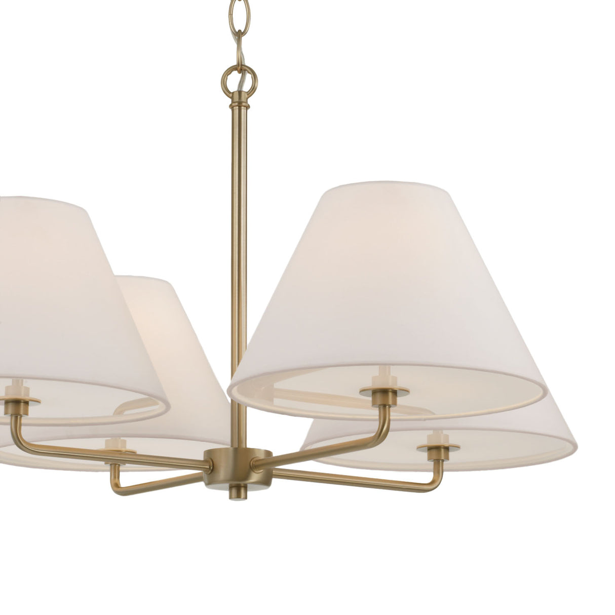 Simone 4 Light Chandelier 27", Matte Brass