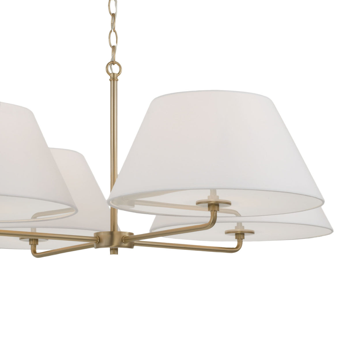 Simone 4 Light Chandelier 39", Matte Brass