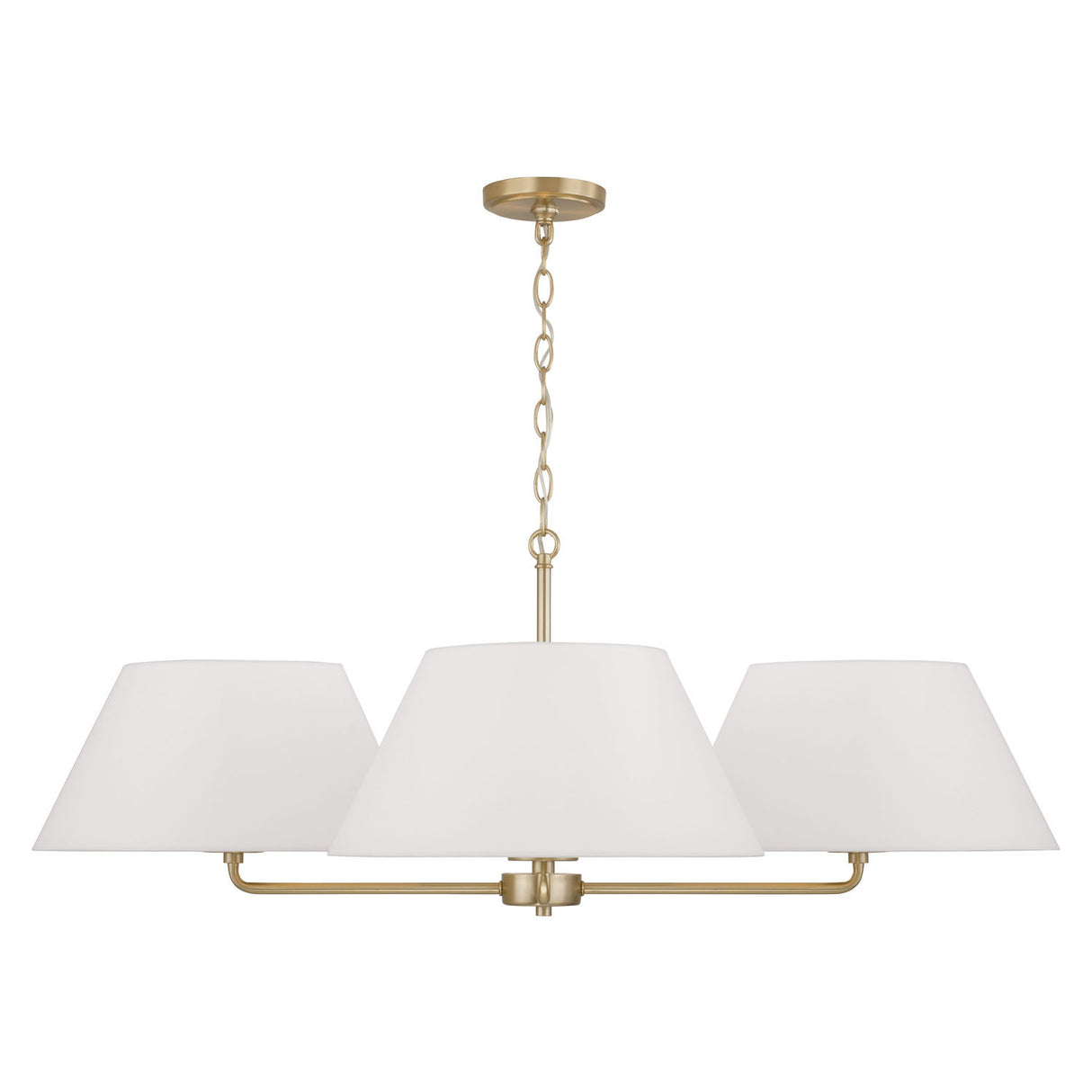 Simone 4 Light Chandelier 39", Matte Brass