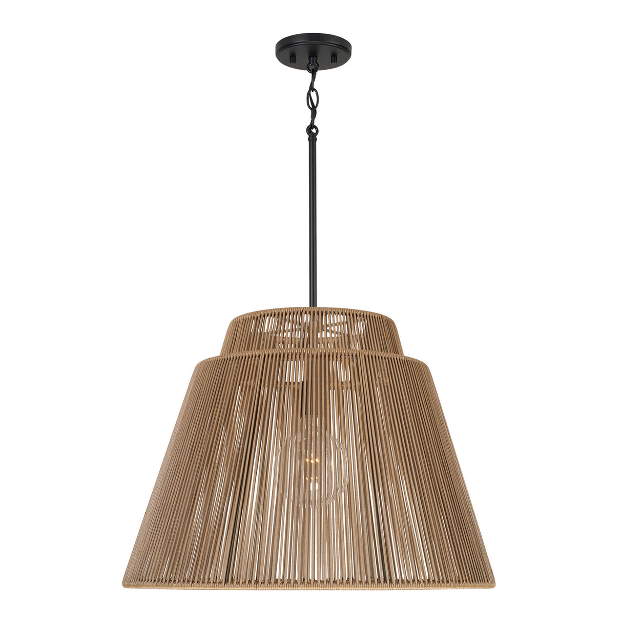 Luma Outdoor Pendant 23", Sienna and Black