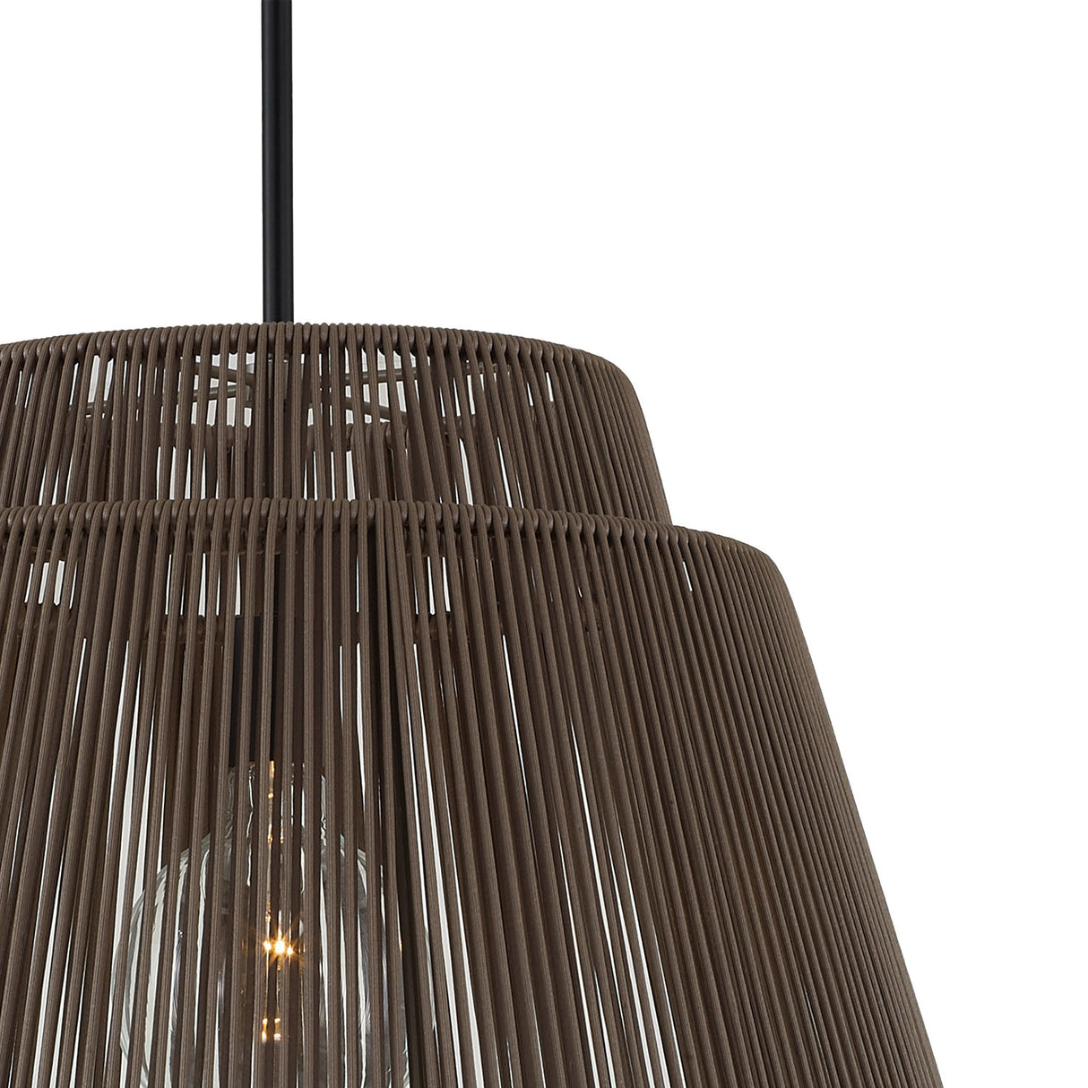 Luma Outdoor Pendant 23", Umber and Black
