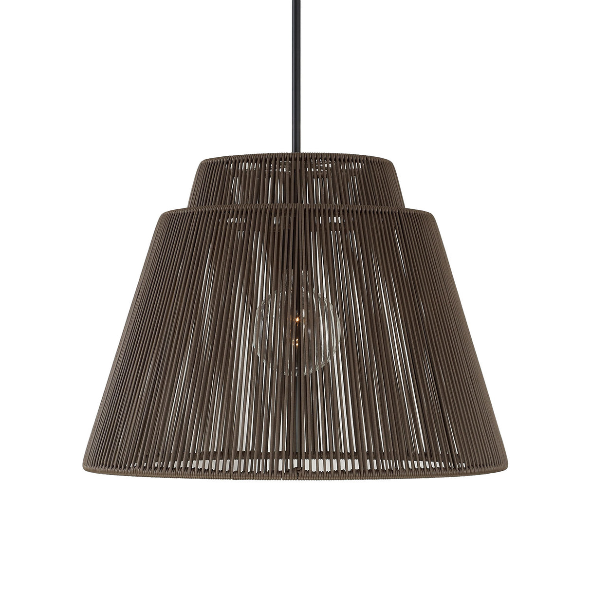 Luma Outdoor Pendant 23", Umber and Black