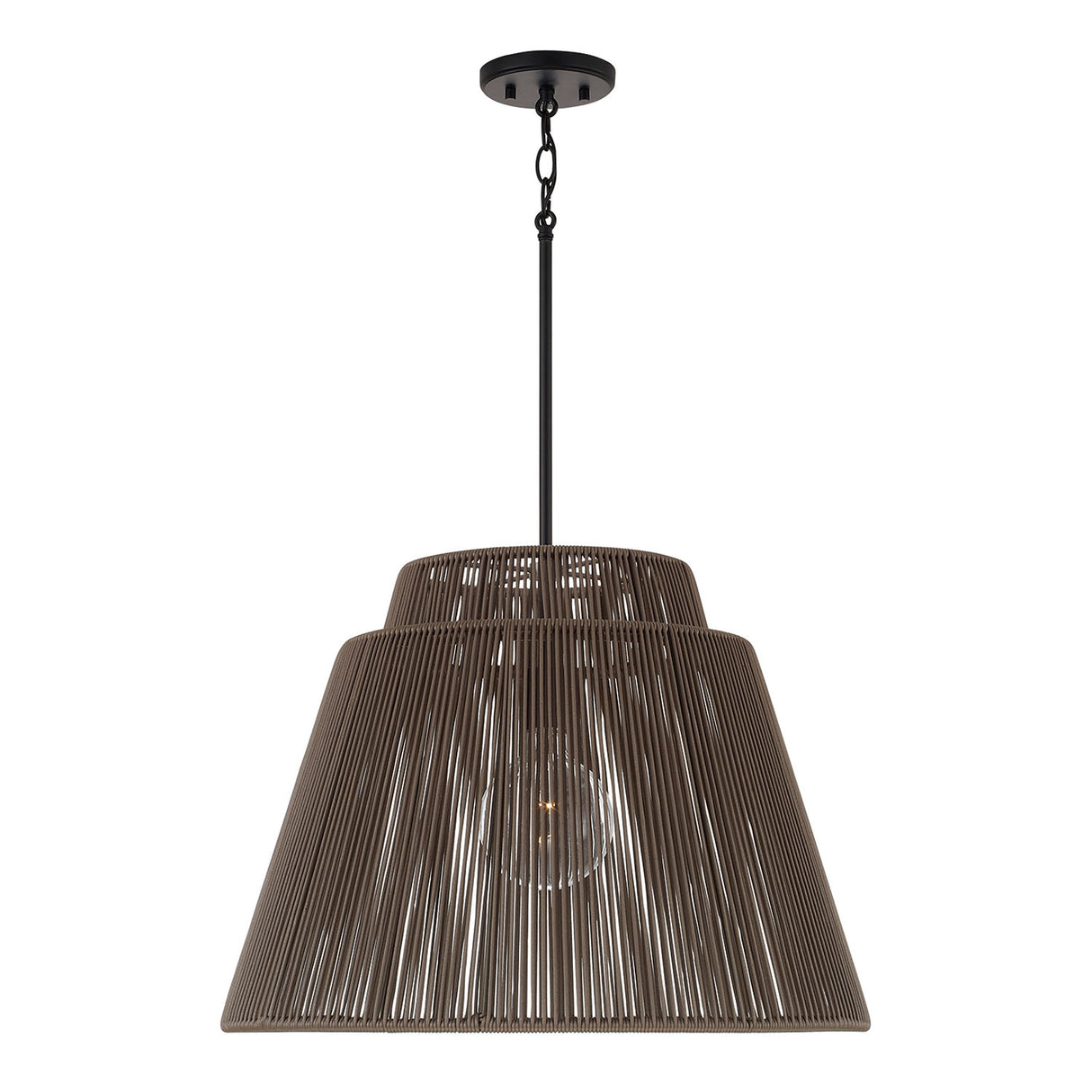 Luma Outdoor Pendant 23", Umber and Black