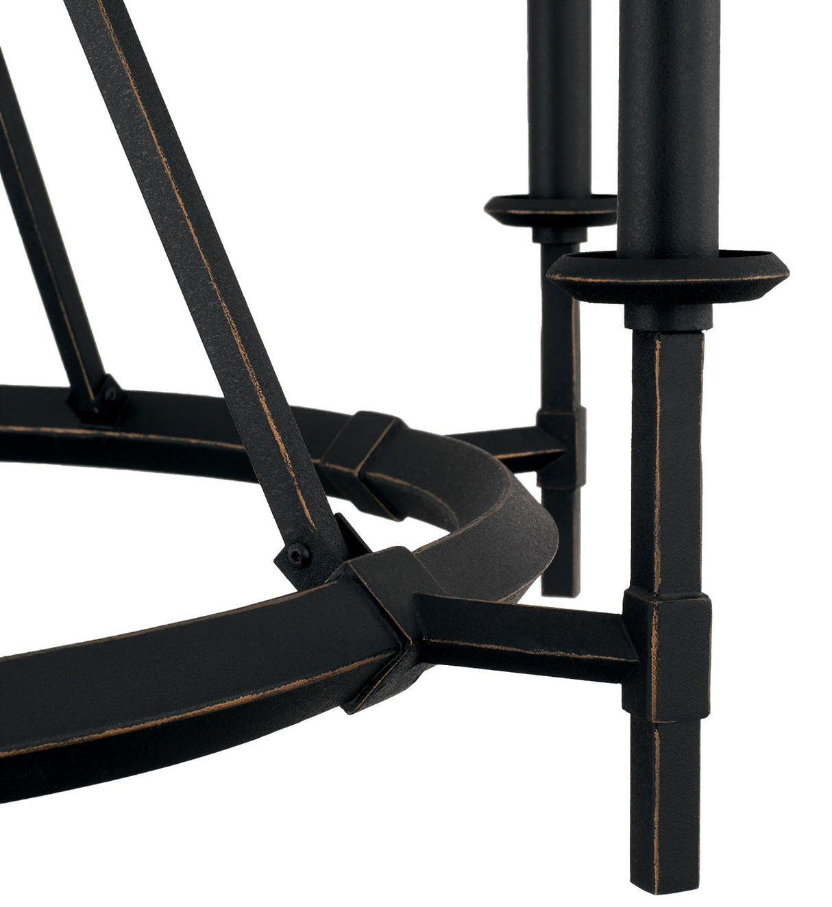 Bexley 6 Light Ring Chandelier 33", Brushed Black Iron