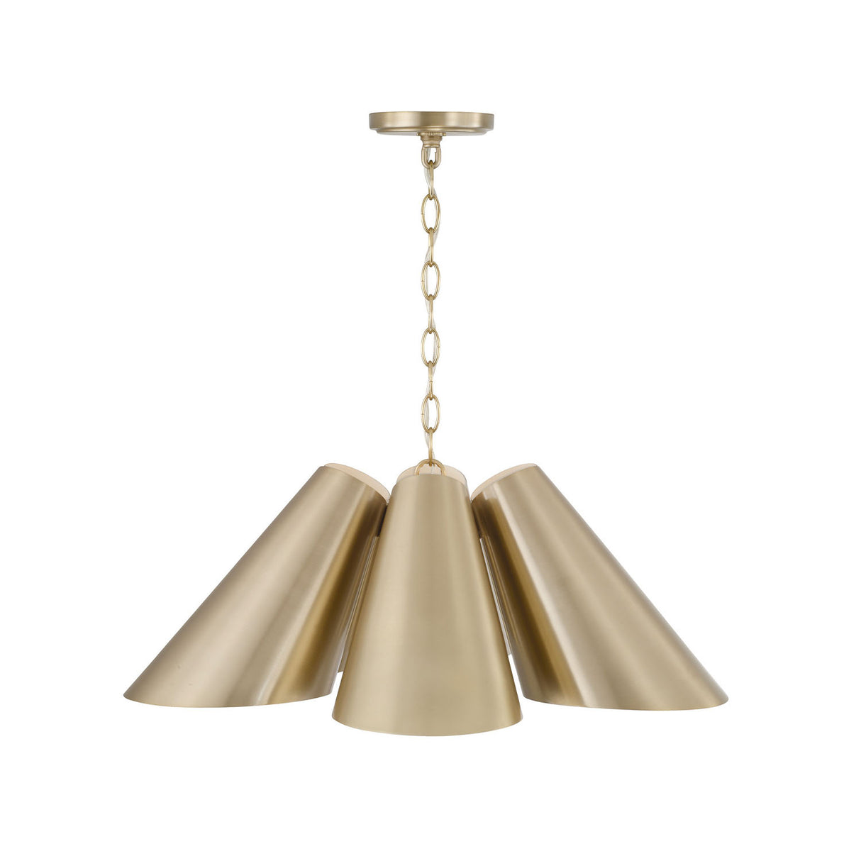 Crosby Pendant 25", Matte Brass