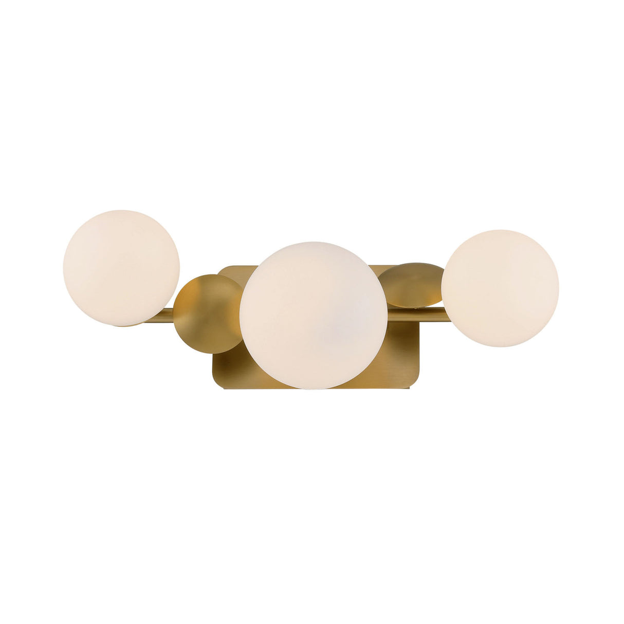 Inari LED 3 Light Vanity, Brass with Opal Glass