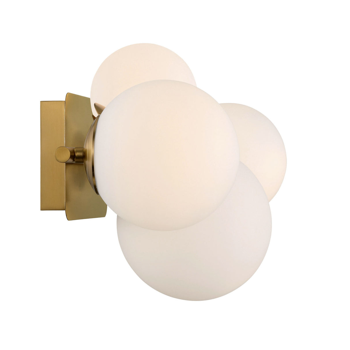 Inari LED 4 Light Vanity, Brass with Opal Glass