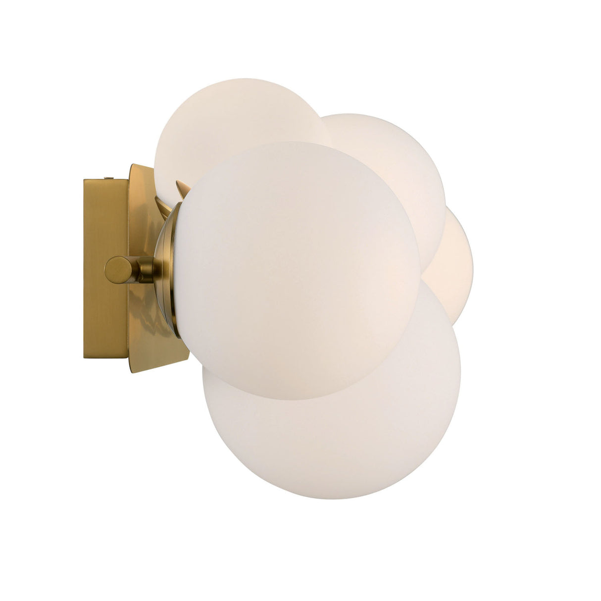 Inari LED 5 Light Vanity, Brass with Opal Glass