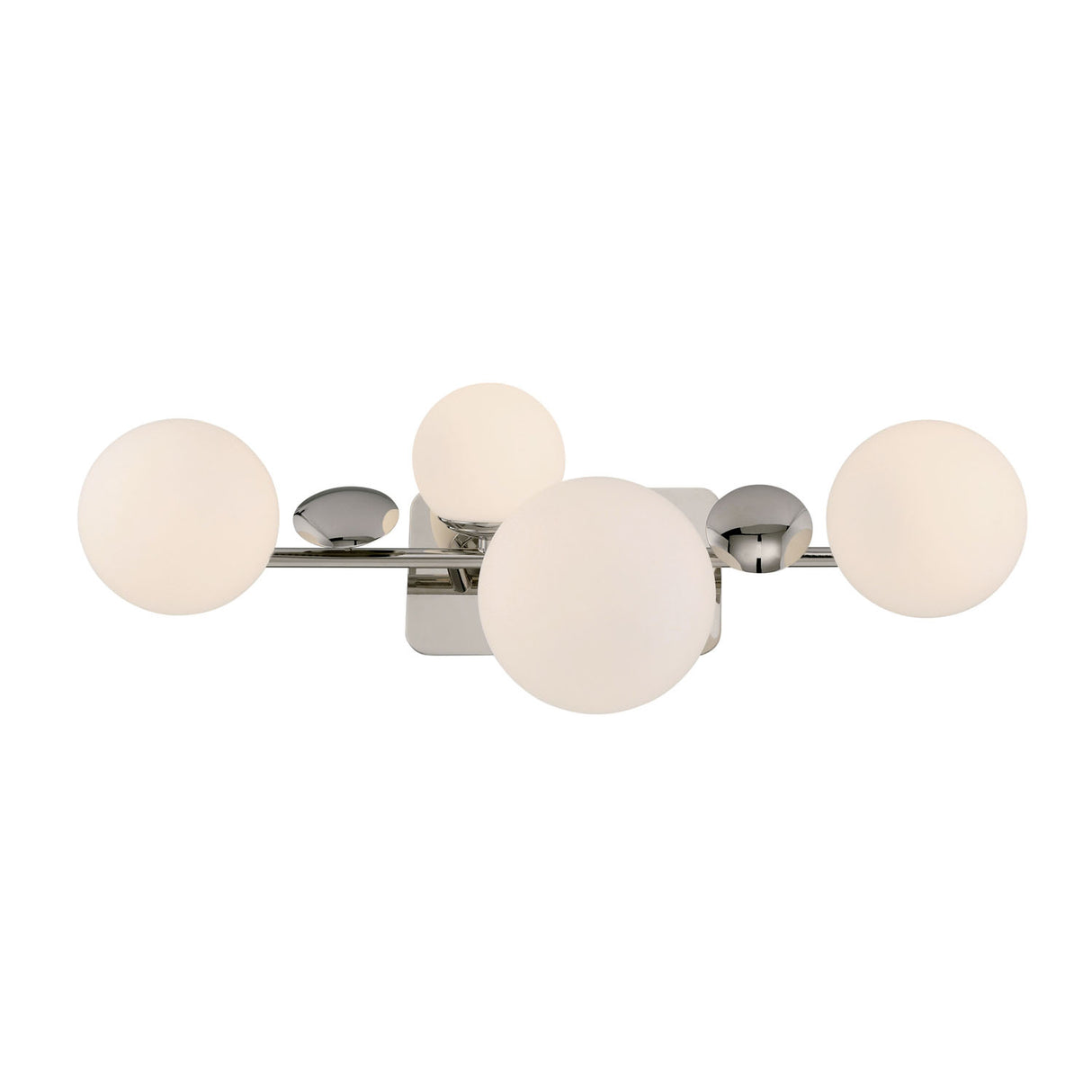 Inari LED 4 Light Vanity, Polished Nickel with Opal Glass