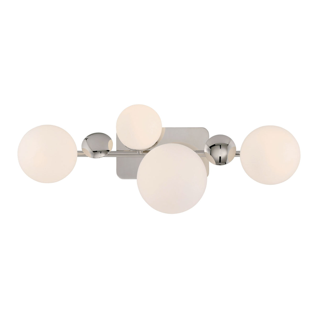 Inari LED 4 Light Vanity, Polished Nickel with Opal Glass