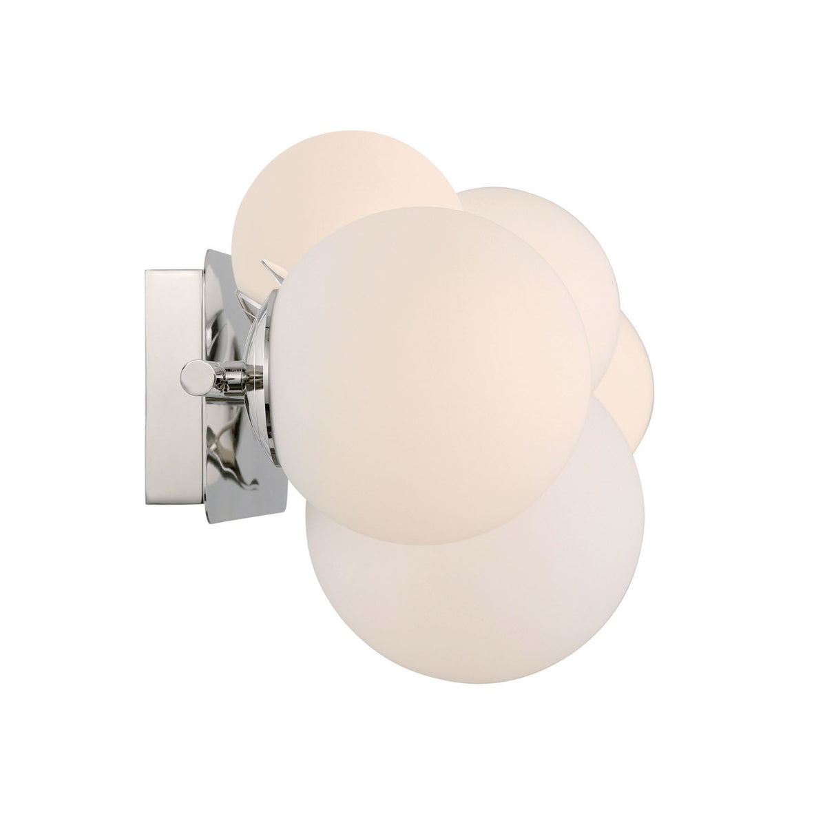 Inari LED 5 Light Vanity, Polished Nickel with Opal Glass