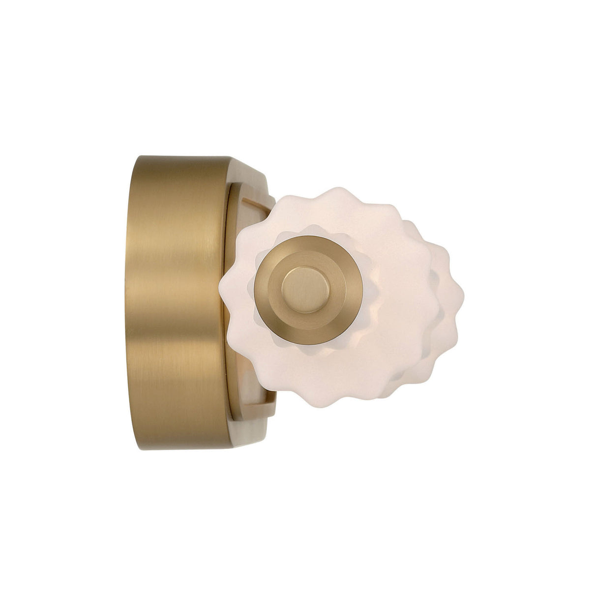 Giselle LED Vanity 22", Brass with Opal Glass