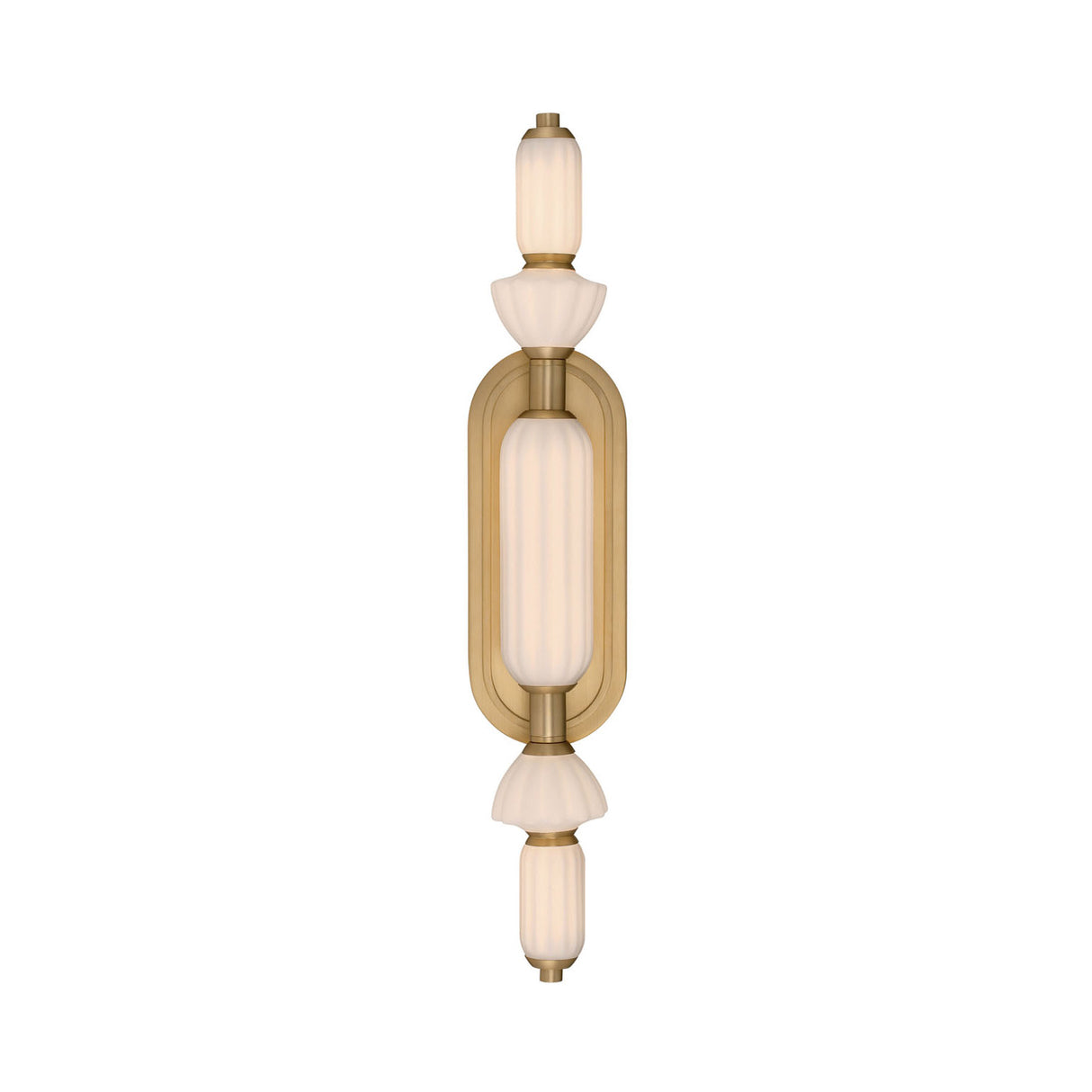 Giselle LED Vanity 22", Brass with Opal Glass