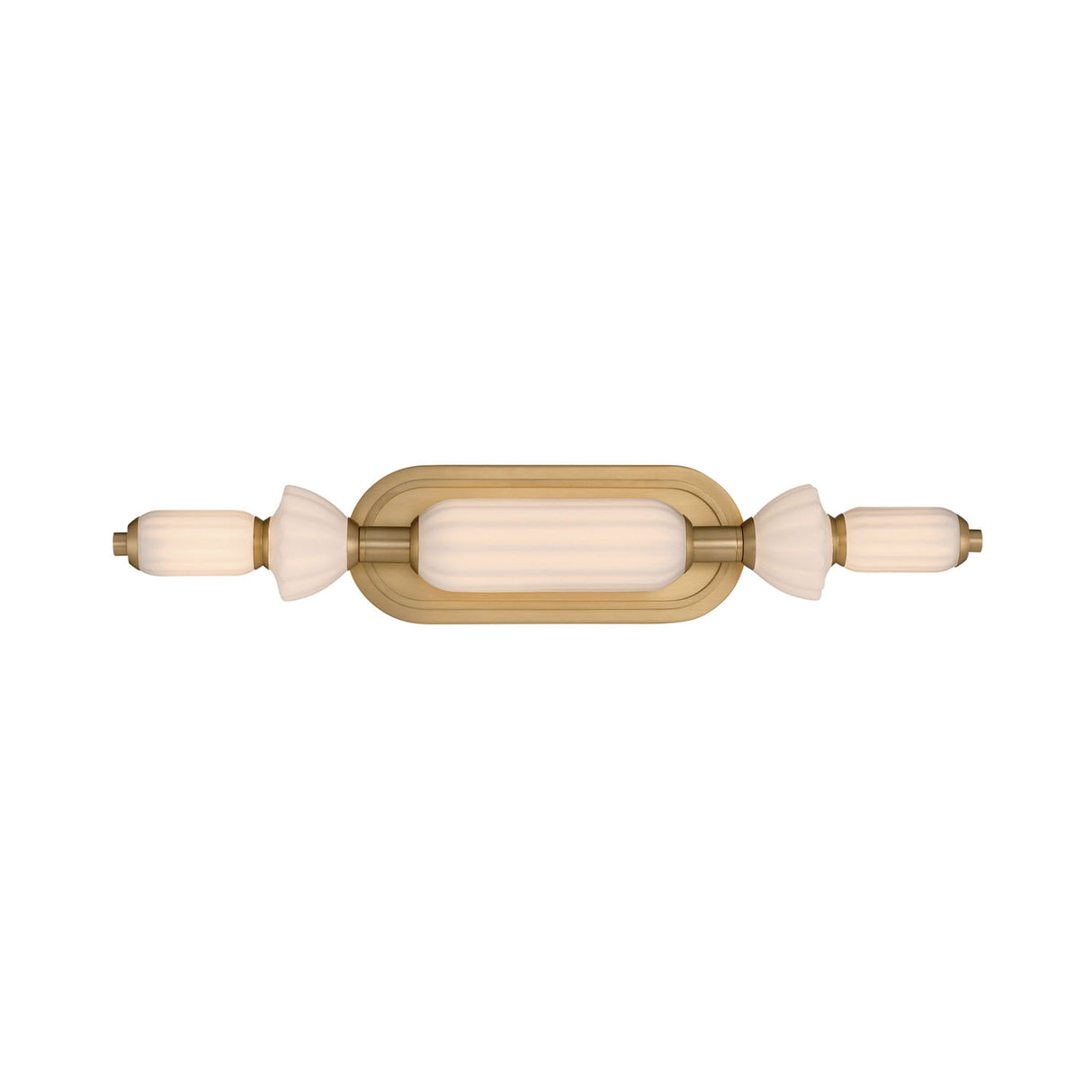 Giselle LED Vanity 22", Brass with Opal Glass