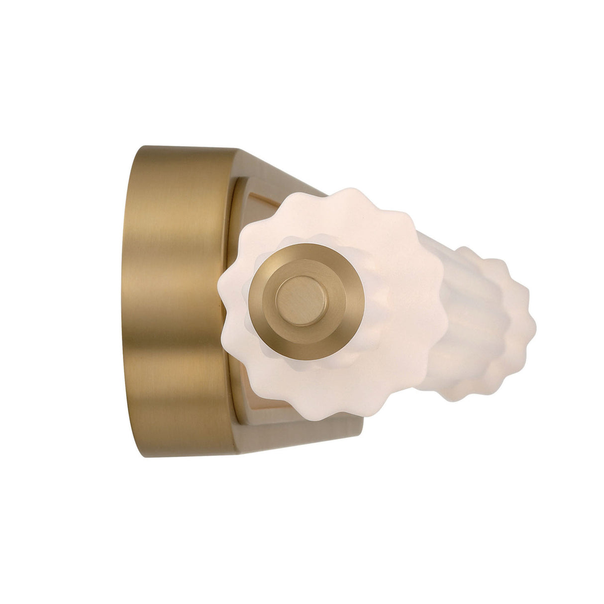 Giselle LED Vanity 39", Brass with Opal Glass