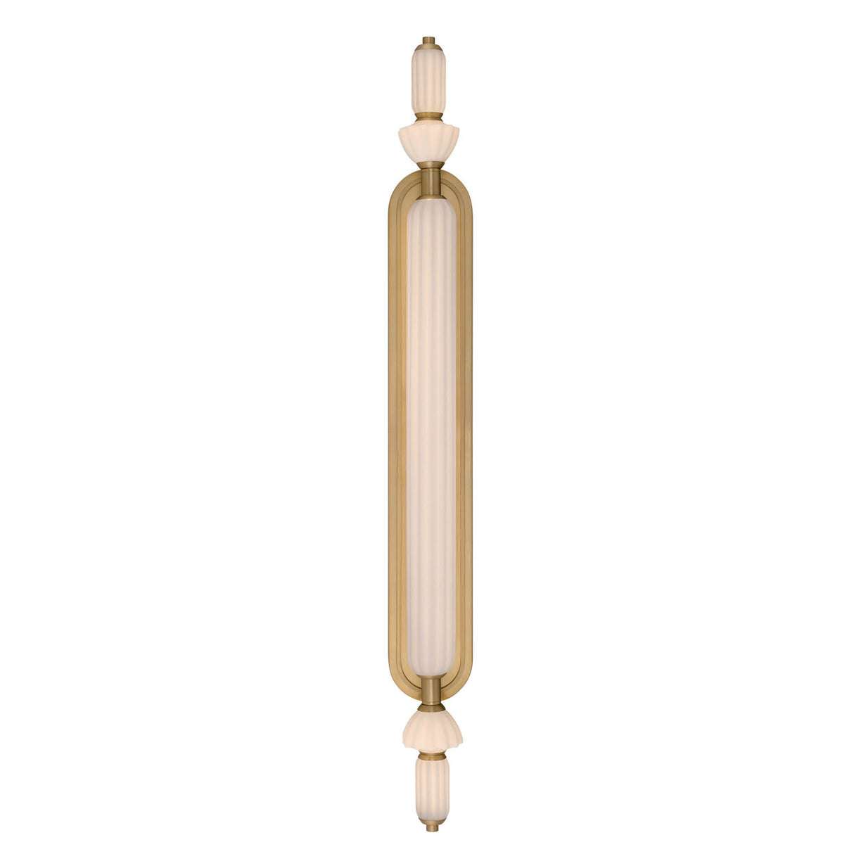 Giselle LED Vanity 39", Brass with Opal Glass