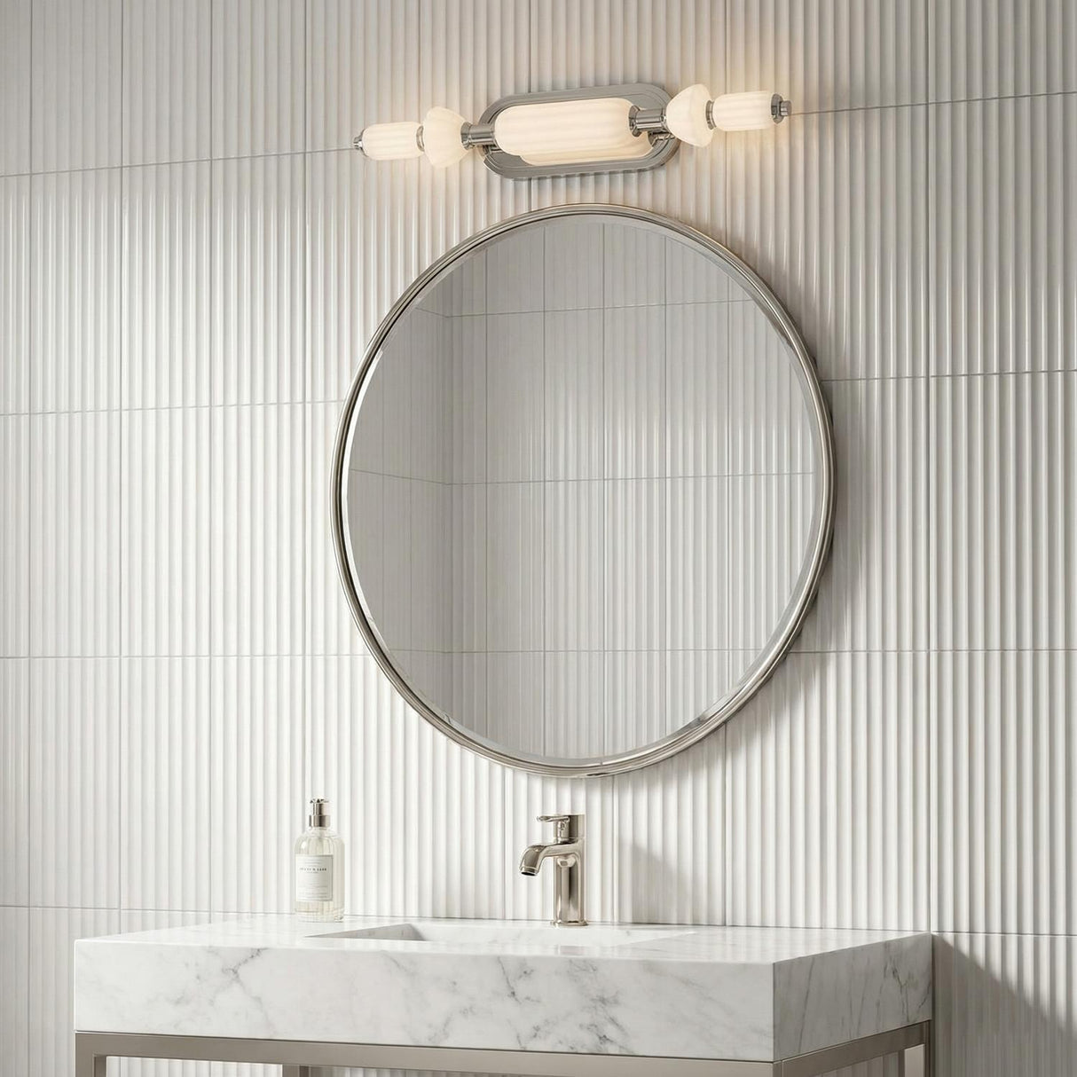Giselle LED Vanity 22" for Modern home with White Tile