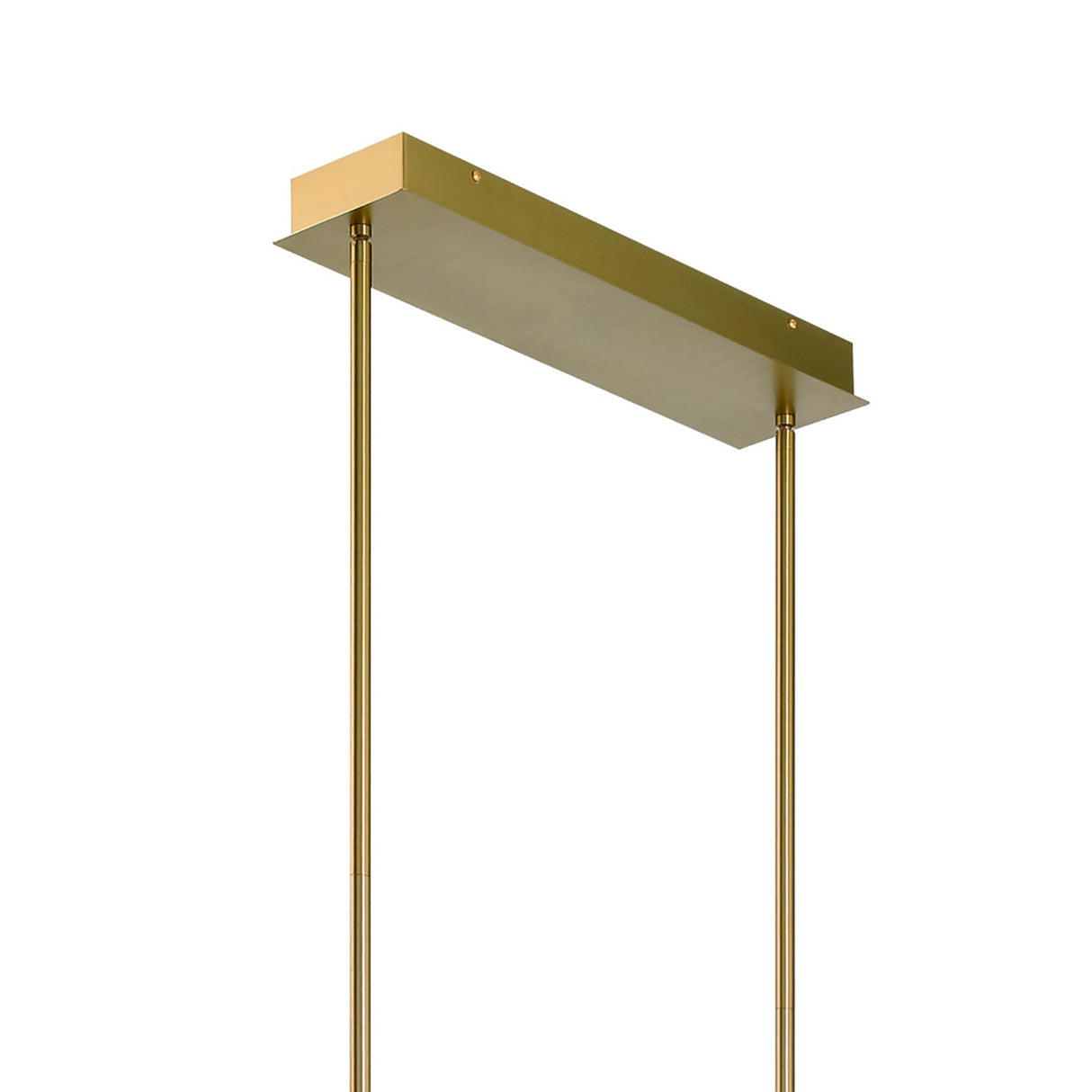 Malya LED Linear Chandelier 56", Brass with Opal Glass