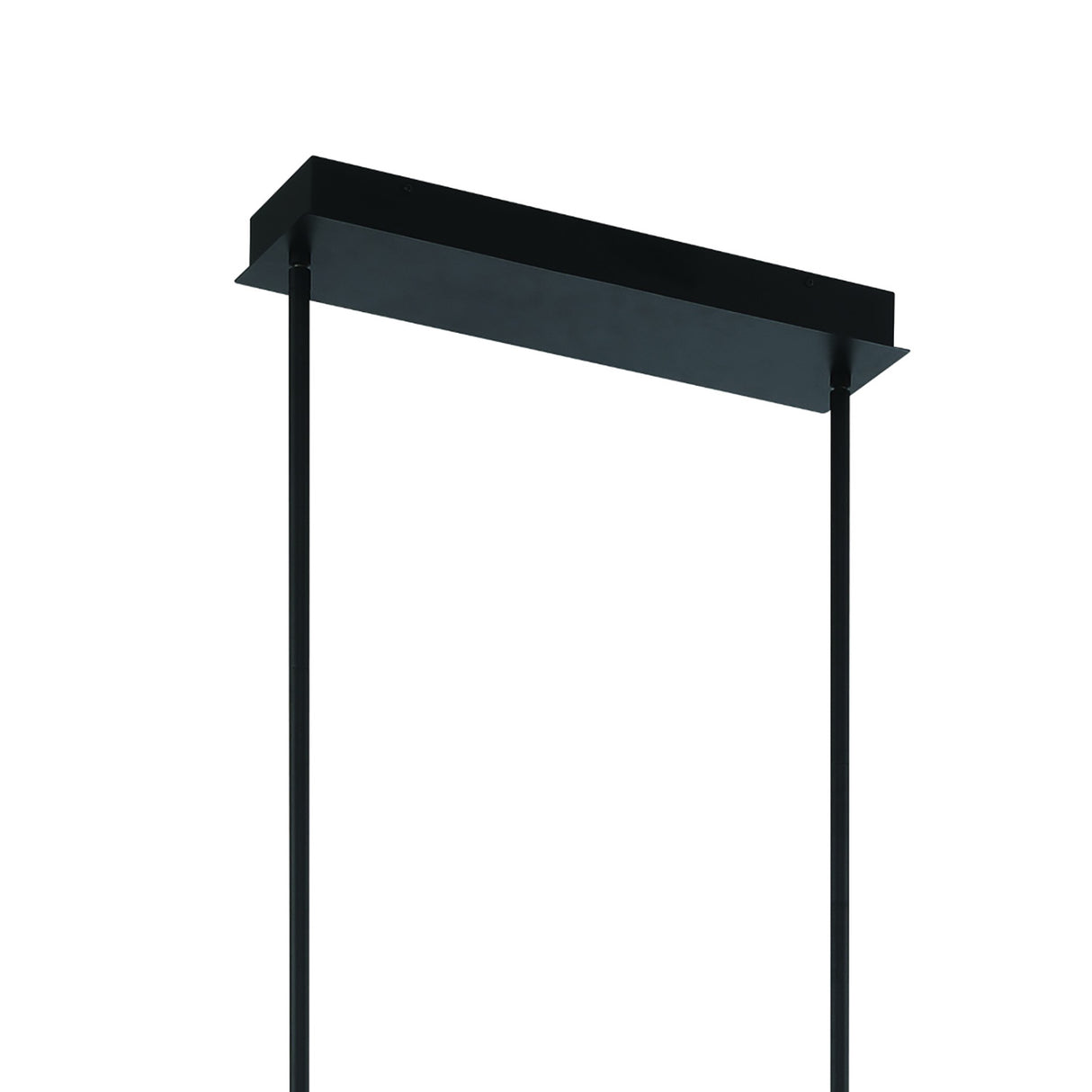 Malya LED Linear Chandelier 56", Matte Black with Opal Glass