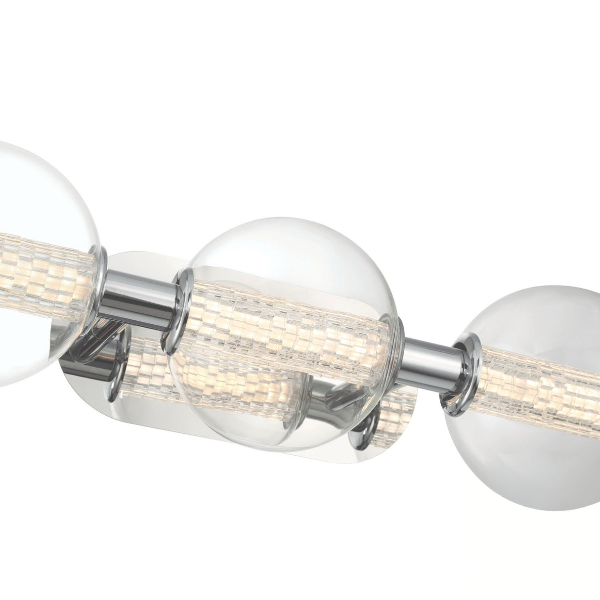 Elara LED 3 Light Vanity 25", Chrome and Clear Glass