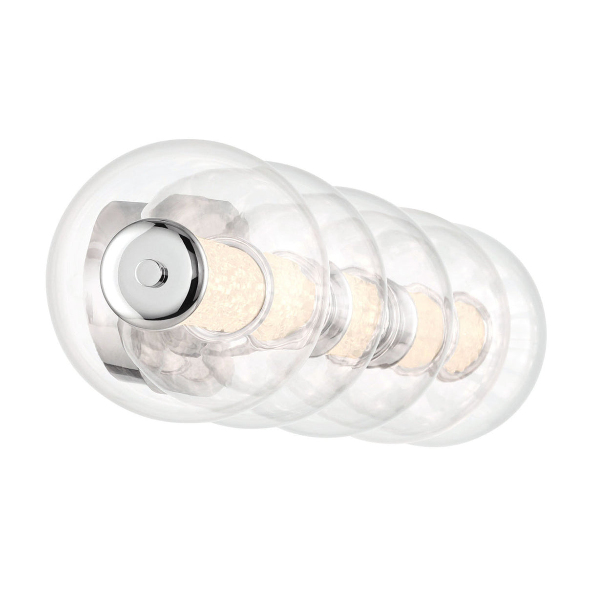 Elara LED 5 Light Vanity 38", Chrome and Clear Glass