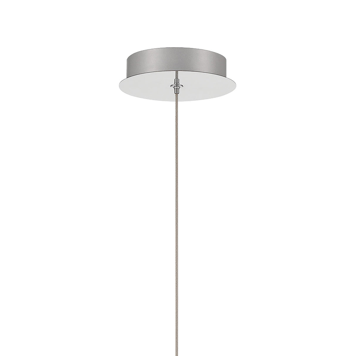 Nola LED Pendant 6", Polished Nickel and Ribbed Opal Glass