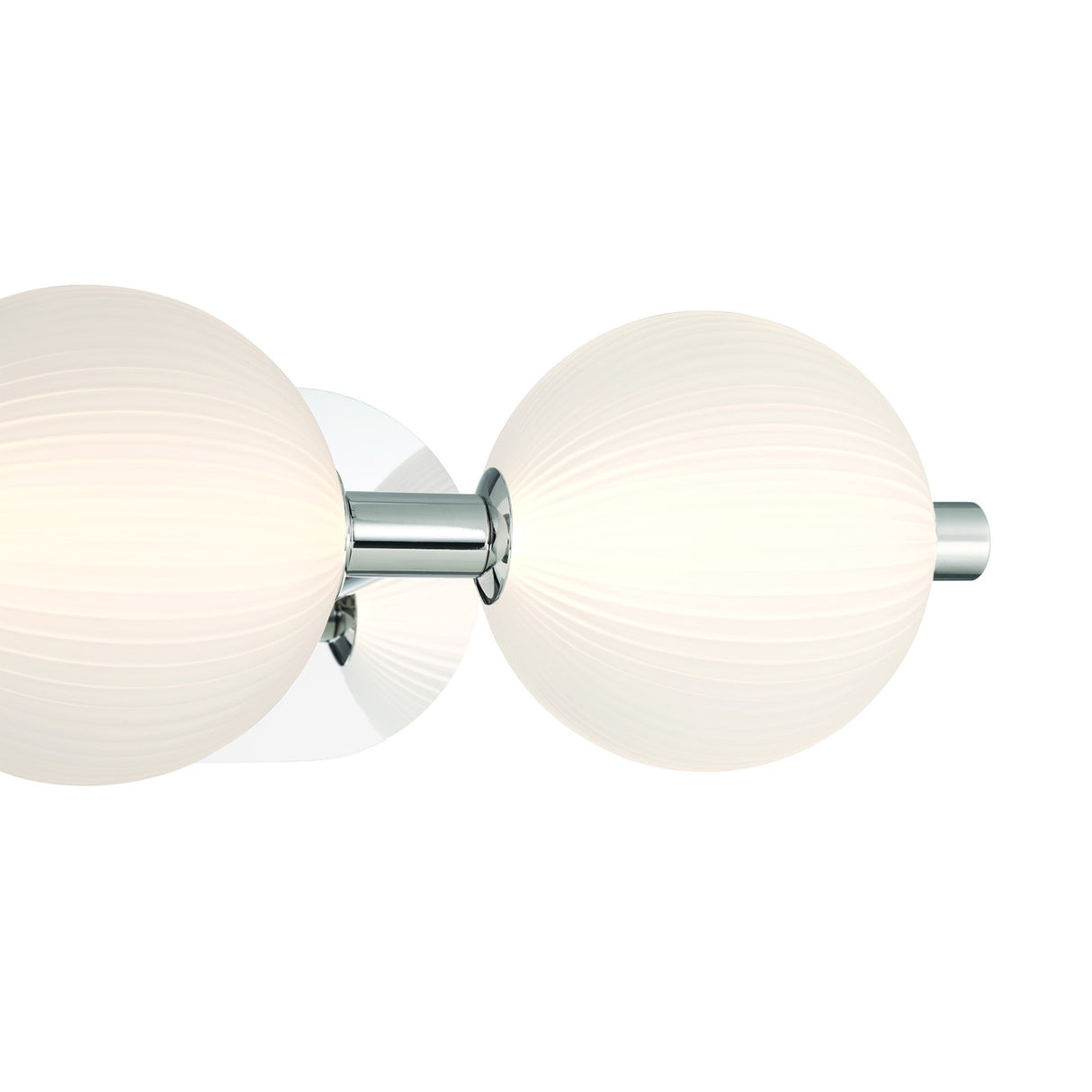 Nola LED 4 Light Vanity 30", Polished Nickel and Ribbed Opal Glass