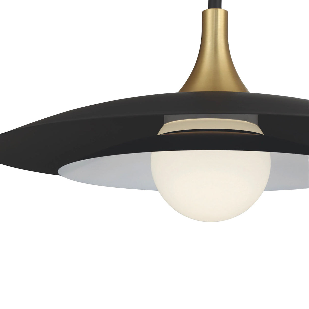 Yates Large LED Pendant 30", Matte Black