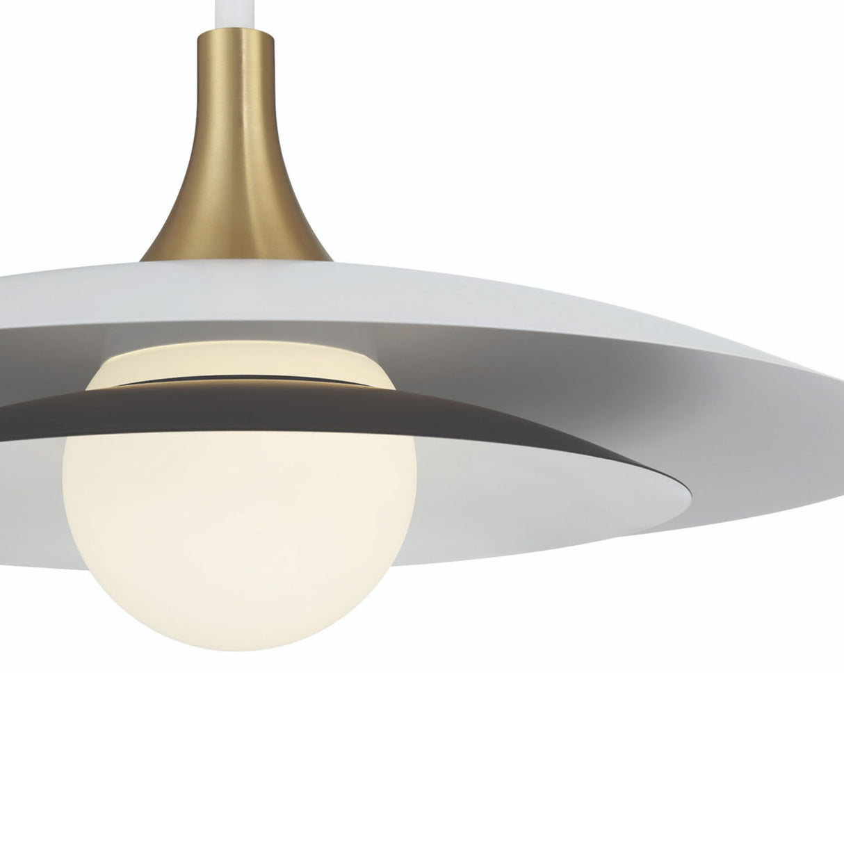 Yates LED Pendant 30", Matte White