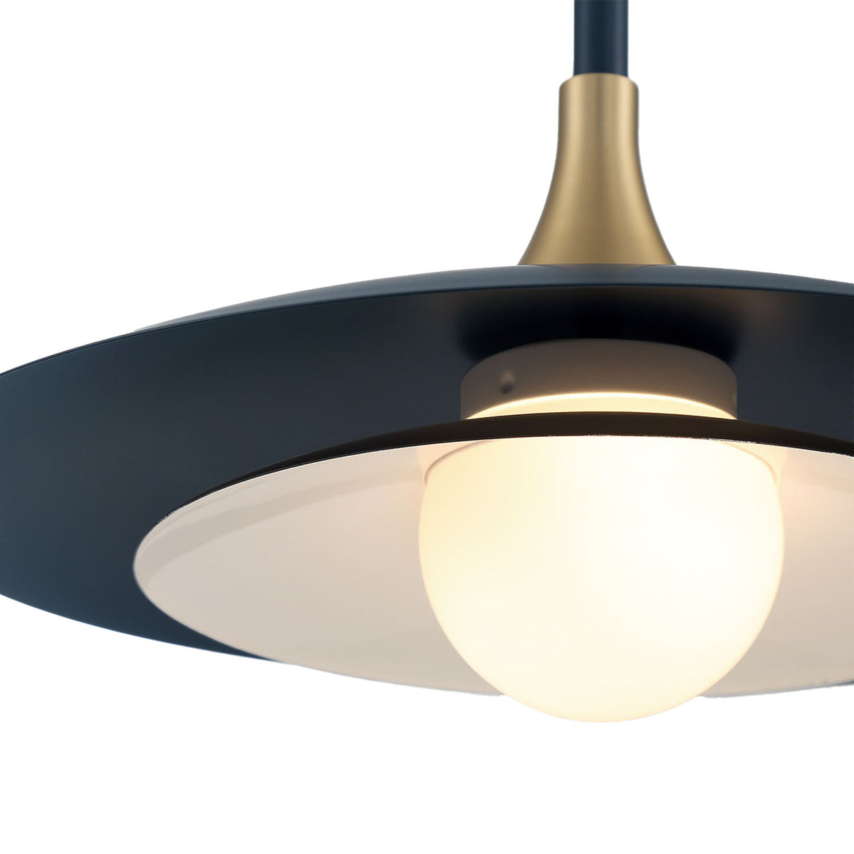 Yates LED Pendant 18", Matte Navy