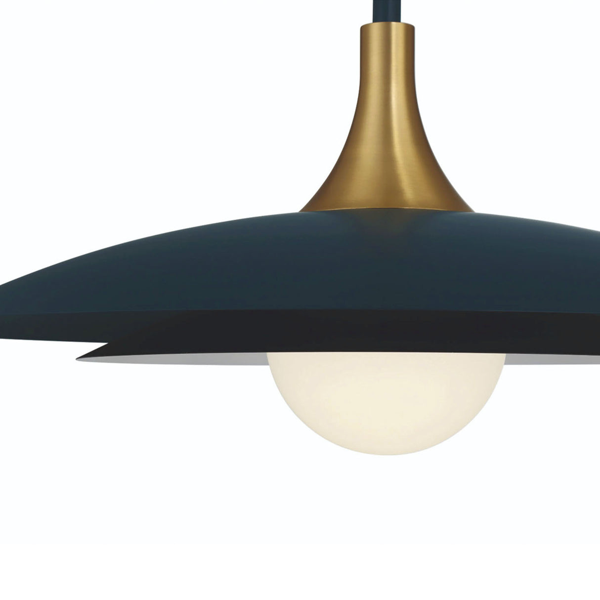 Yates Large LED Pendant 30", Matte Navy