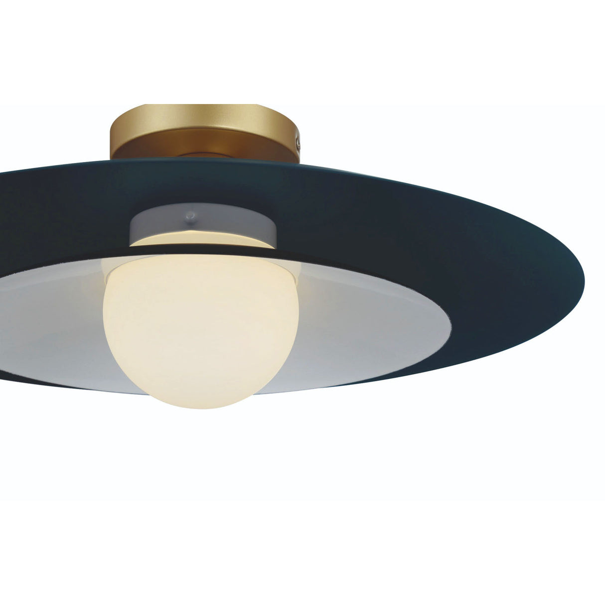 Yates LED Flush Mount 18", Matte Navy
