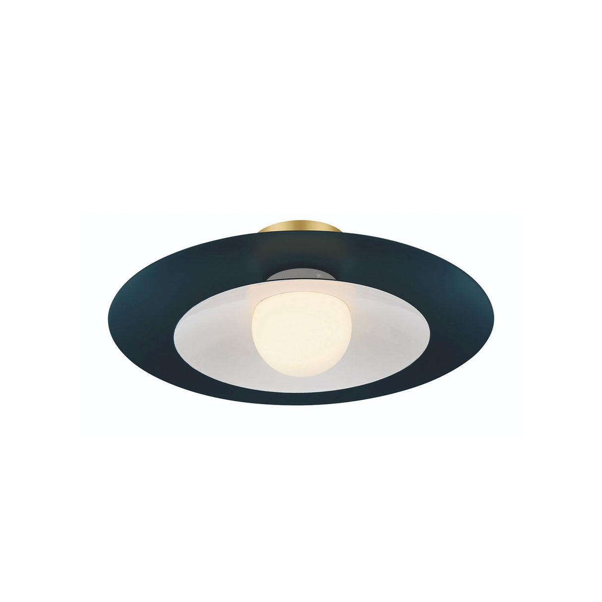 Yates LED Flush Mount 18", Matte Navy